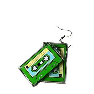 New Retro Cassette Tape Earrings “90’s Best Hits”